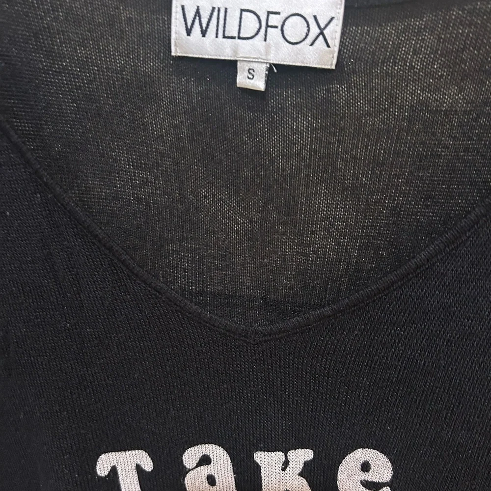 Wildfox Black 'Take Me On Vacation' Oversized Swim Cover Size Small